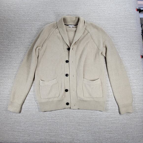 GAP Other - Gap Shawl Collar Cardigan Sweater Size XL Oatmeal Knit Cotton Grandpa Old Money